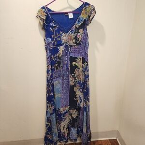 BILA Women's Spring Ruffled Sleeveless Maxi dress size M